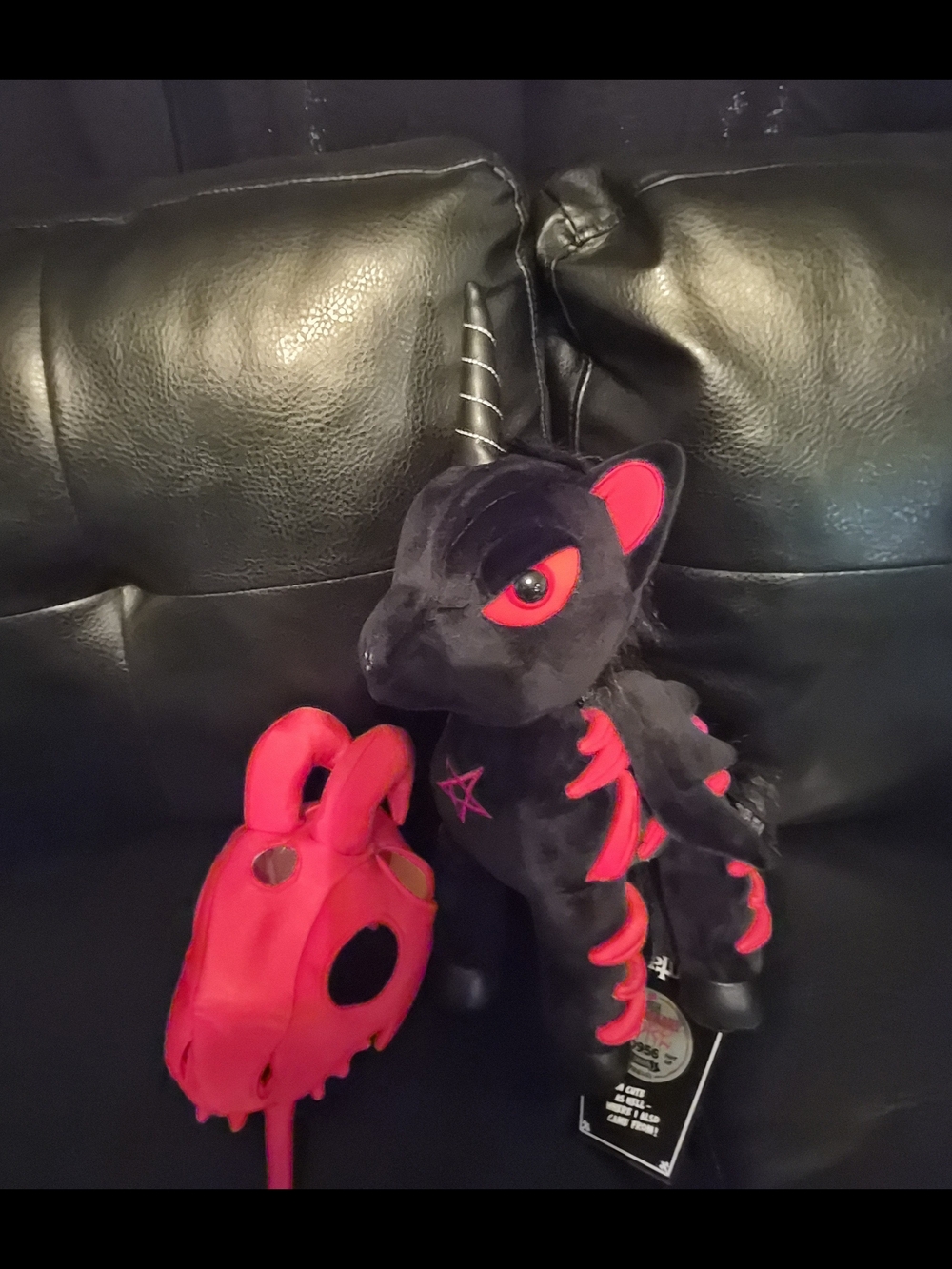 Killstar Kreeptures Unicorn Plush- Black & Red